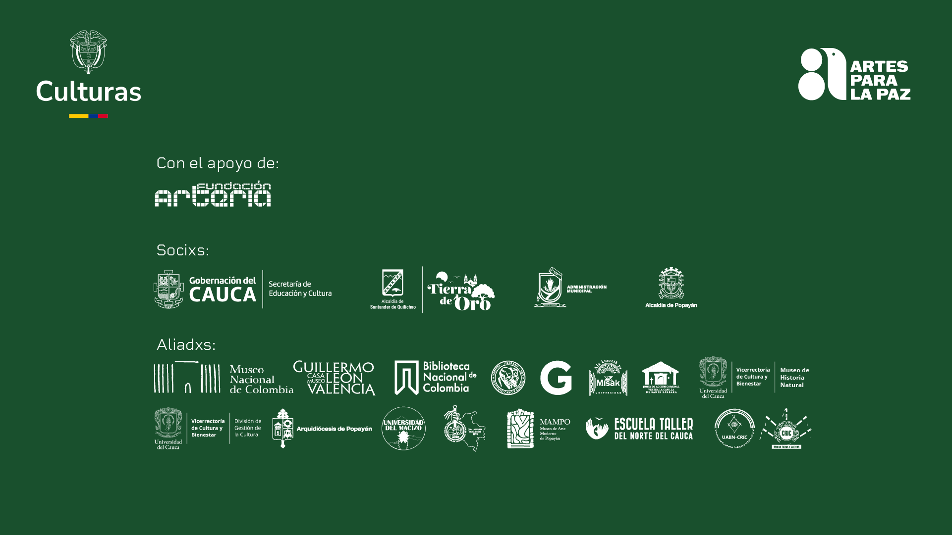 47 Salón Nacional de Artistas - Logos Institucionales